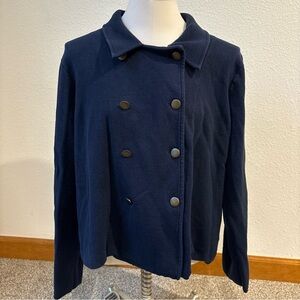 J.Crew Double Breasted‎ Navy Cotton Blazer Jacket Women’s XL